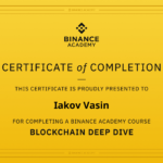 Binance Blockchain Deep Dive Certificate